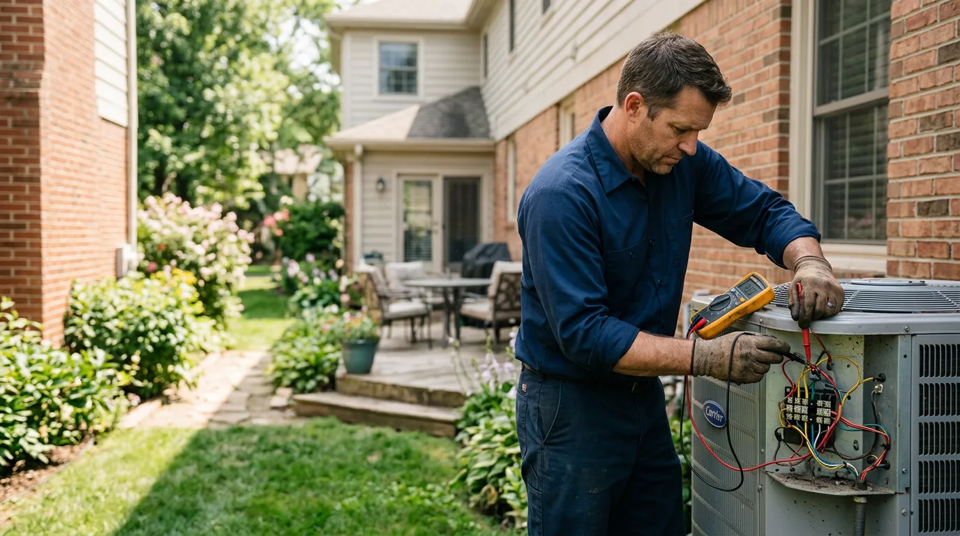 HVAC technician working near Sherman, IL